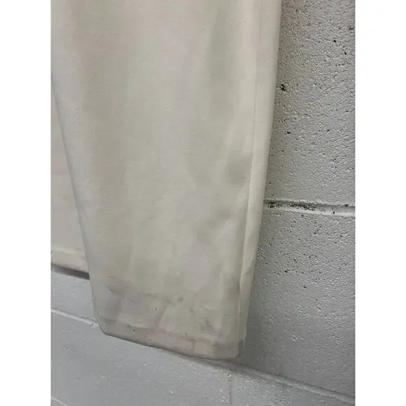 Express Sz XL Cream Strapless Double Breasted Wide Leg Swan Blazer Jumpsuit - Picture 4 of 7